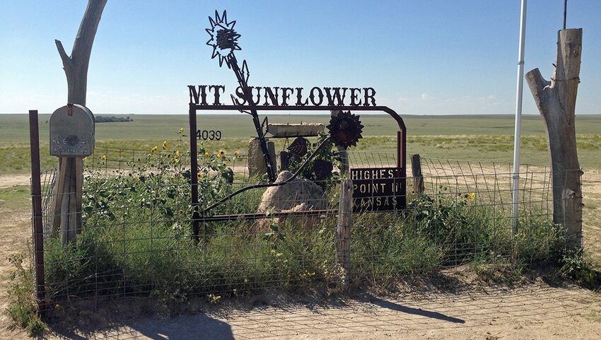 Sign for Mount Sunflower.