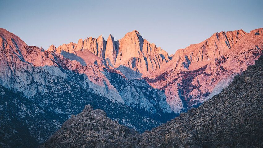 Mount Whitney at sunrise. 