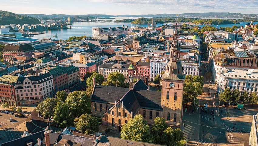 Aerial view of Oslo, Norway.