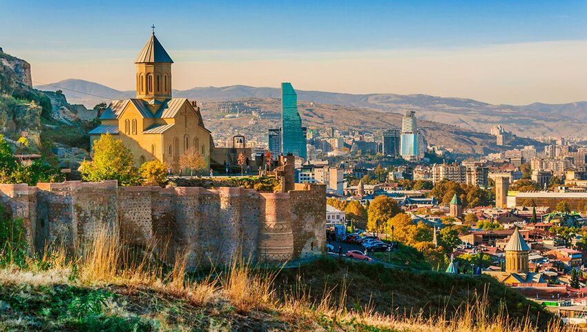 Narikala fortress overlooking the city of Tbilisi.