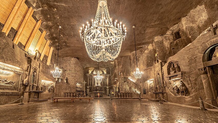 St. Kinga's Chapel in the Wieliczka Salt Mine.