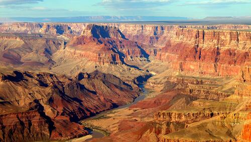 Grand Canyon National Park seen from desert.