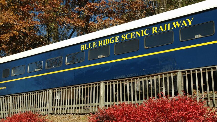 Blue Ridge Scenic Railway train car. 