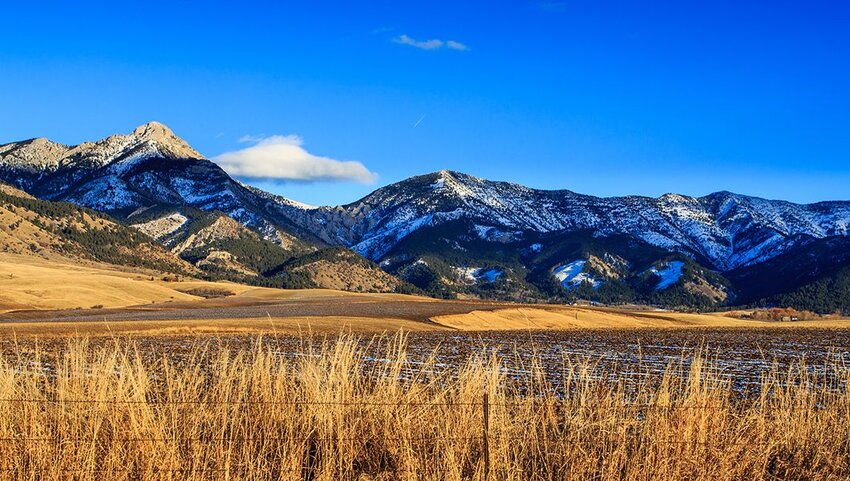 Bridger mountain range near Bozeman, Montana.