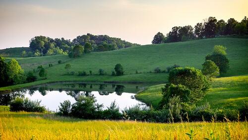 The rolling hills of south east Ohio.