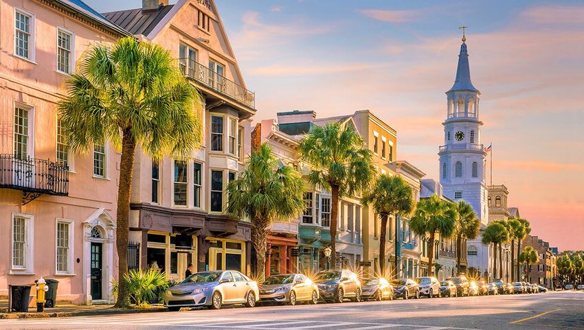 Historical downtown area of Charleston, South Carolina.