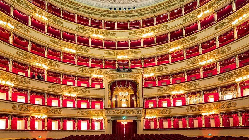 Interior of La Scala.