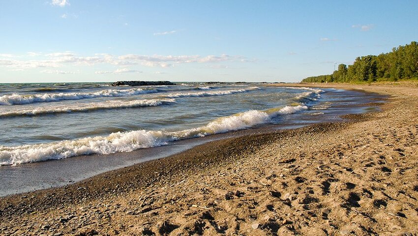 Beach shore of Lake Erie.