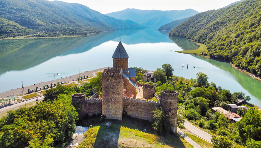 An aerial view of Anauri Fortress.