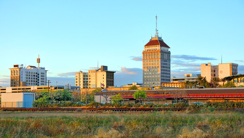 Downtown Fresno, California skyline.