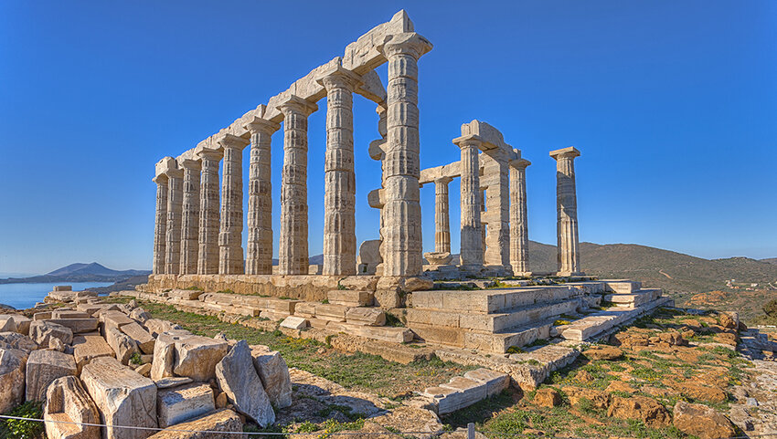 Poseidon Temple at Cape Sounion near Athens, Greece