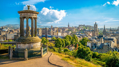 Landscape of Calton Hill, Edinburgh.