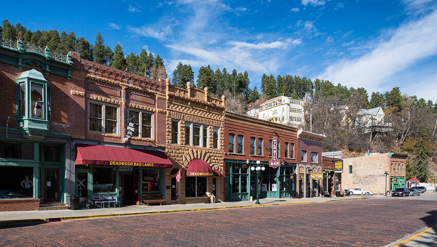 Historic downtown Main Street in Deadwood. 