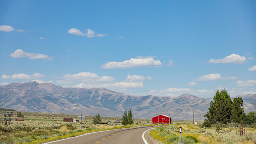 Rural landscape around Elko County, Nevada.