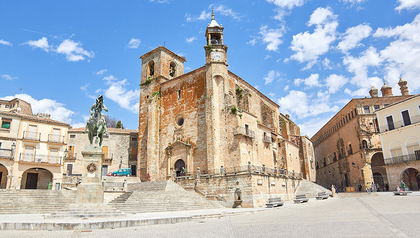 Medieval buildings in town of Trujillo.