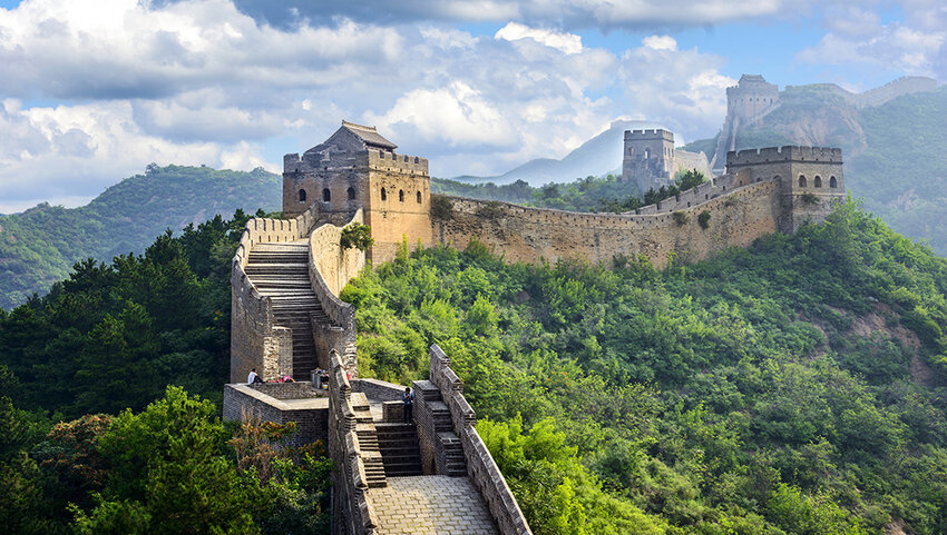 Section of the Great Wall of China.