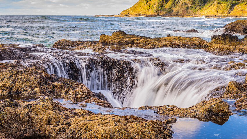 Thor's Well at Cape Perpetua Scenic Area.