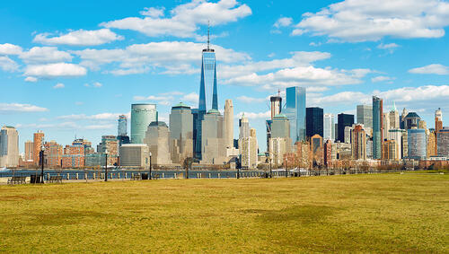 The City of New York as seen from Liberty State Park. 