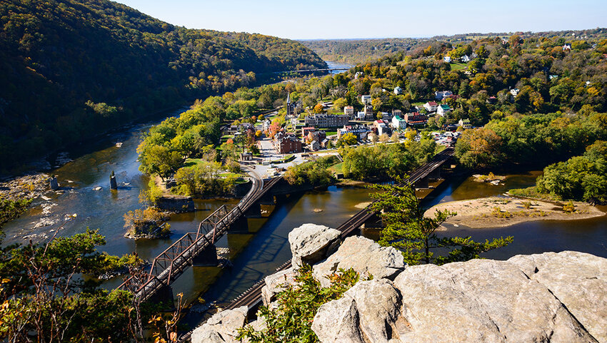 Aerial of Harpers Ferry National Historical Park