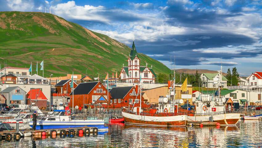 The historic town of Husavik