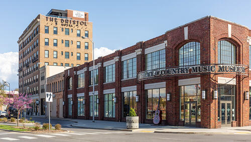 Exterior of the Country Music Museum The Bristol Hotel.