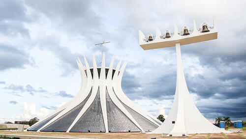 Cathedral and bell tower structure. 