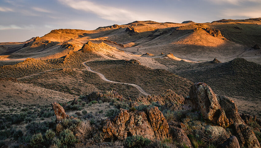 Sunset in the Owyhee Hills.