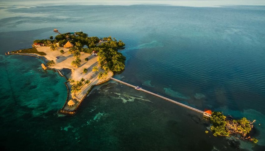 Aerial-view-of-Royal-Belize-private-island